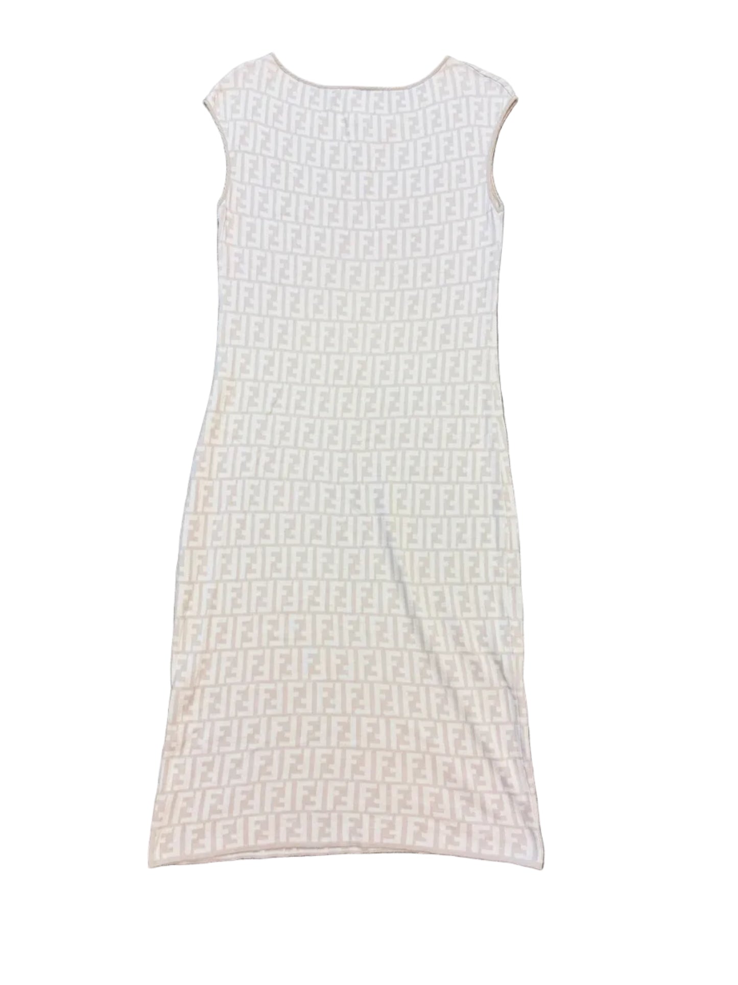 Fendi Cotton and Silk Zucca Print Dress
