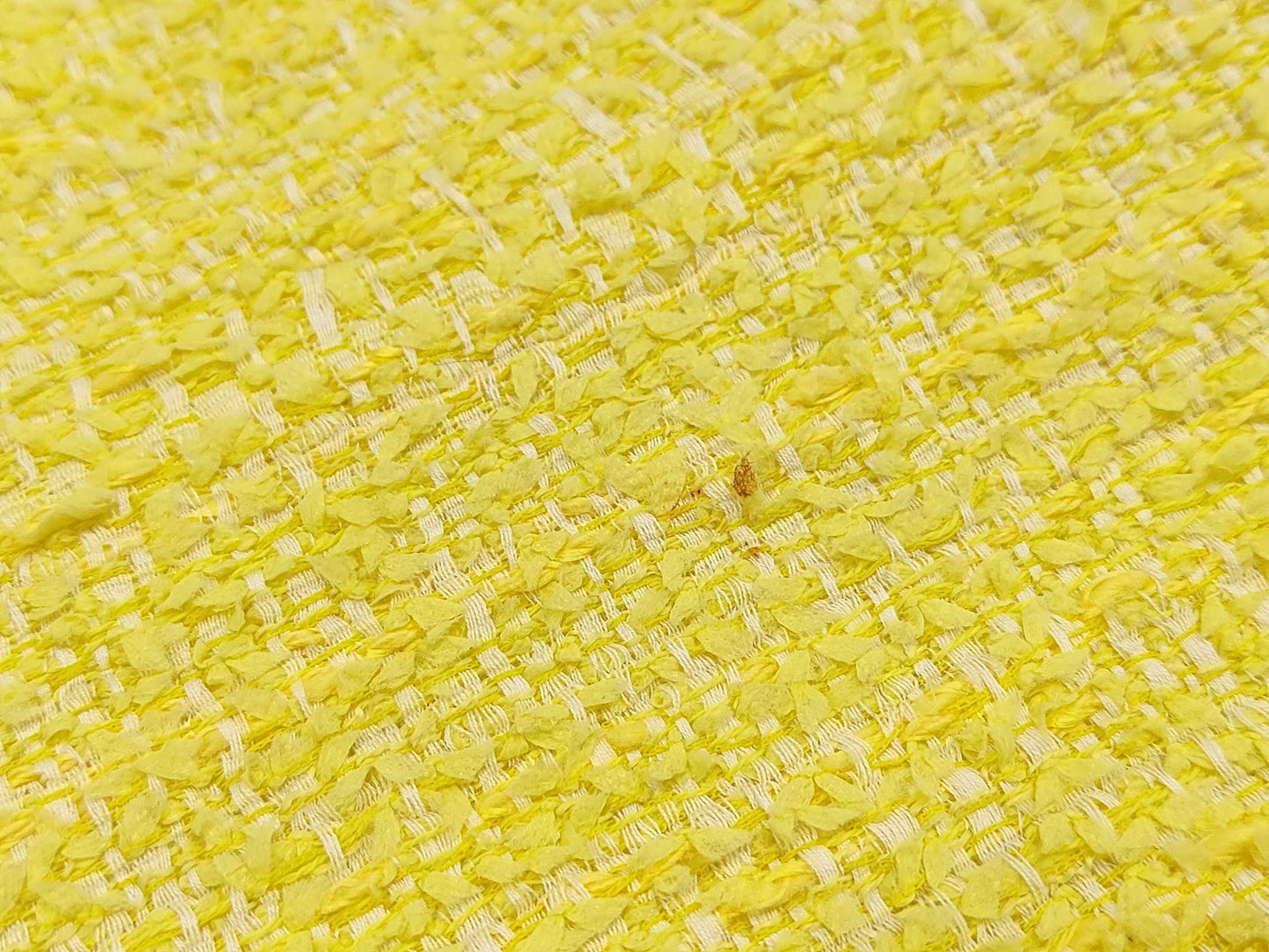 Chanel Yellow Tweed skirt with rhinestone CC charm logo