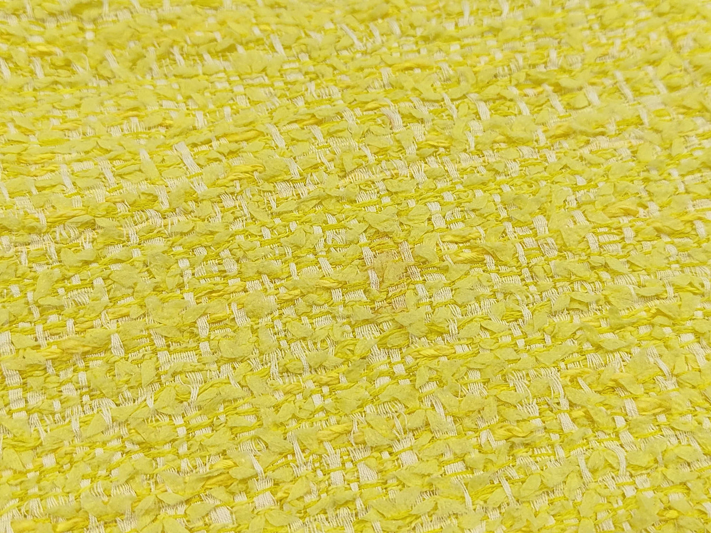 Chanel Yellow Tweed skirt with rhinestone CC charm logo