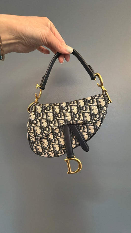 Christian Dior Oblique Jacquard Oblique Saddle Mini