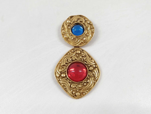 Chanel Brooch Gripoix Goldplated Gold