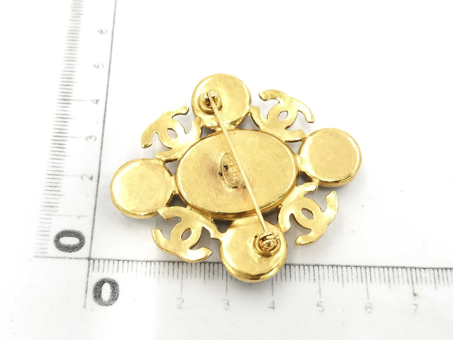 Chanel Coco Mark X 4 Colored Stones Brooch