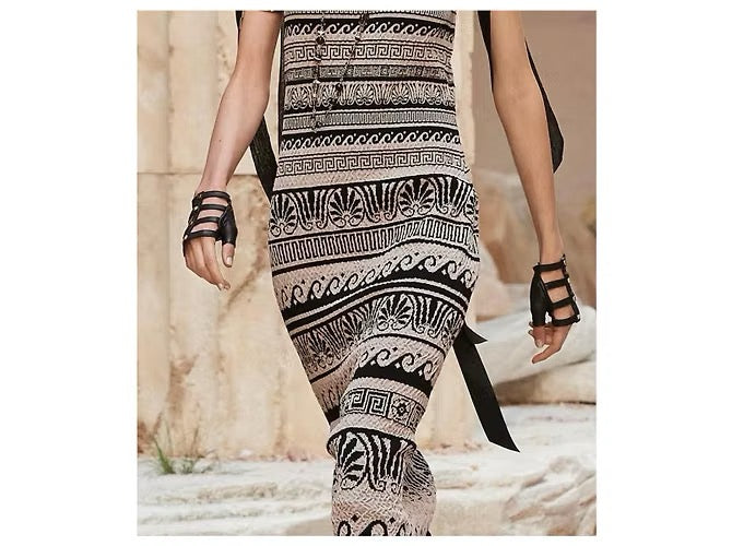 Chanel Fingerless Cage Runway Gloves from Paris Greece Collection Resort 2018 size 7.5