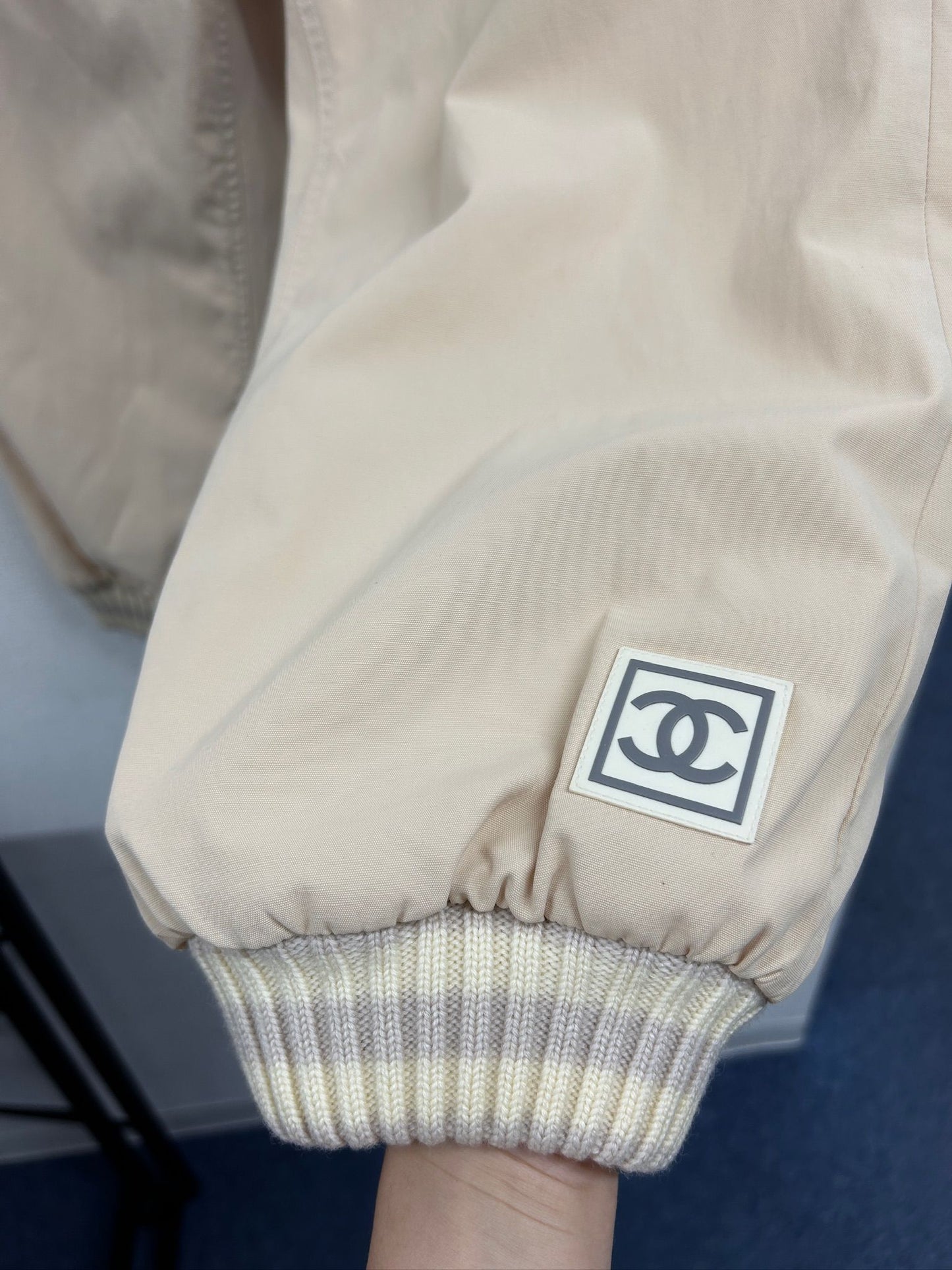 Chanel Beige Sportsline Pants 01A Fr 38